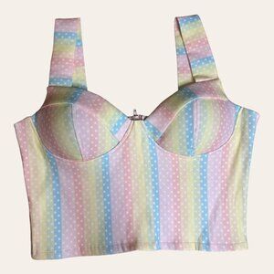 NEW Rainbow Print Top Large